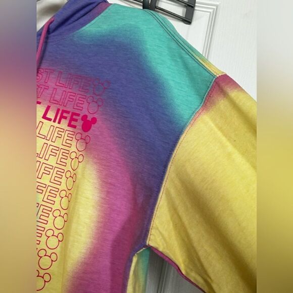 Disneyland Livin' My Best Life Pullover Hoodie Men's M tie dye retro psychedelic - Picture 9 of 16